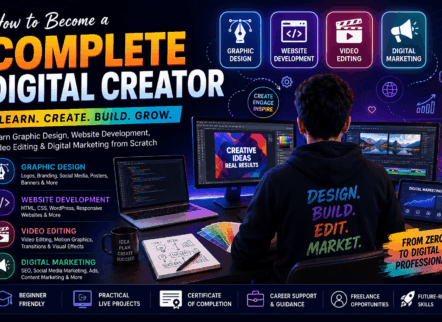 How to Become a Complete Digital Creator in 2026 | Learn Graphic Design, Web Development, Video Editing & Digital Marketing