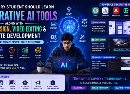 Why Every Student Should Learn Generative AI with UI/UX Design, Video Editing & Website Development