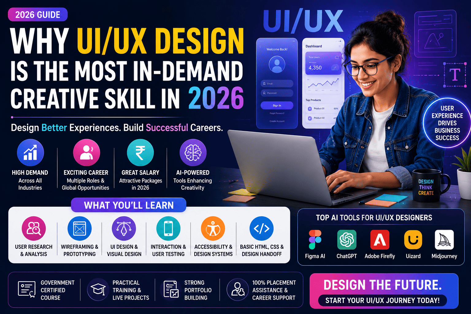 Why UI/UX Design Is the Most In-Demand Creative Skill in 2026: Career, Salary, AI Tools & Government Certification Guide