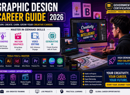 Graphic Design Career Guide 2026: Learn Branding, Motion Graphics, Video Editing & Generative AI with Government Certification