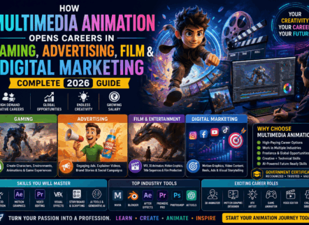 How Multimedia Animation Opens Careers in Gaming, Advertising, Film & Digital Marketing: Complete 2026 Guide