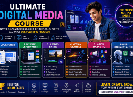 Ultimate Digital Media Course: Learn UI/UX Design, Website Development, AI Video Editing, Motion Graphics & Digital Marketing (2026 Guide)