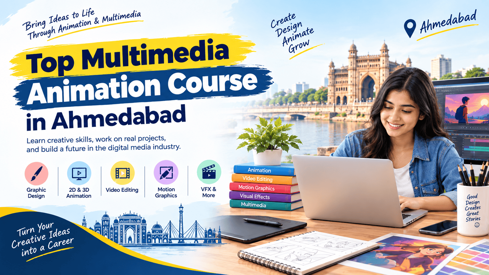 Top Multimedia Animation Course in Ahmedabad – Fees, Duration, Syllabus & Career Opportunities