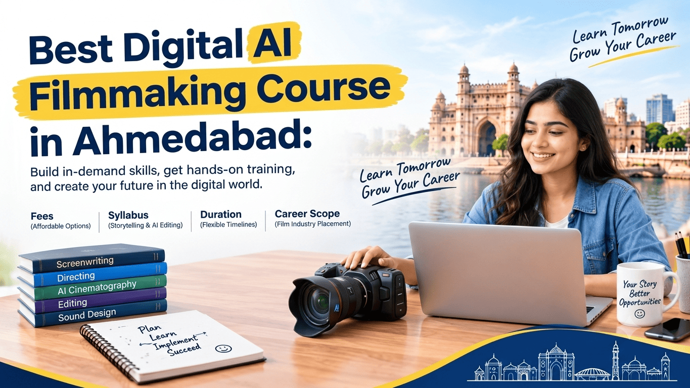 Best Digital AI Filmmaking Course in Ahmedabad – Fees, Syllabus, Duration & Career Scope